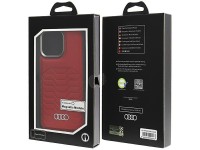Funda Audi de piel sintética con MagSafe para iPhone 15 Pro Max - roja Funda Audi de piel sintética con MagSafe para iPhone 15 Pro Max - roja