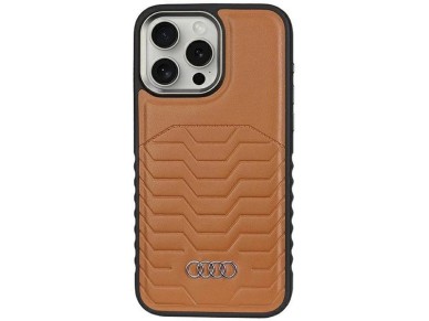 Audi Synthetic Leather case with MagSafe for iPhone 15 Pro - brown Audi Synthetic Leather case with MagSafe for iPhone 15 Pro - brown