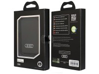 Carteira magnética Audi em couro sintético compatível com MagSafe - preta Carteira magnética Audi em couro sintético compatível com MagSafe - preta