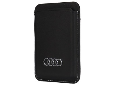 Carteira magnética Audi em couro sintético compatível com MagSafe - preta Carteira magnética Audi em couro sintético compatível com MagSafe - preta