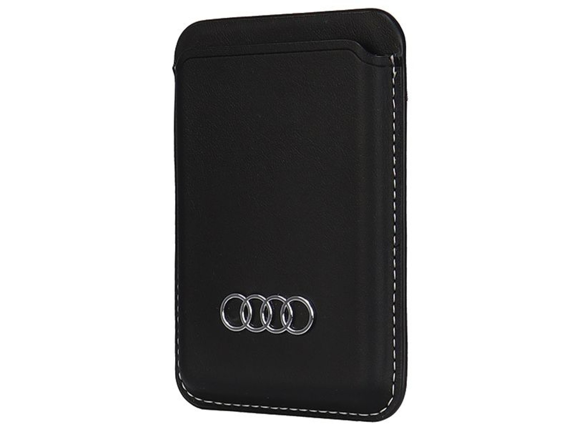 Cartera magnética Audi de piel sintética compatible con MagSafe - negra