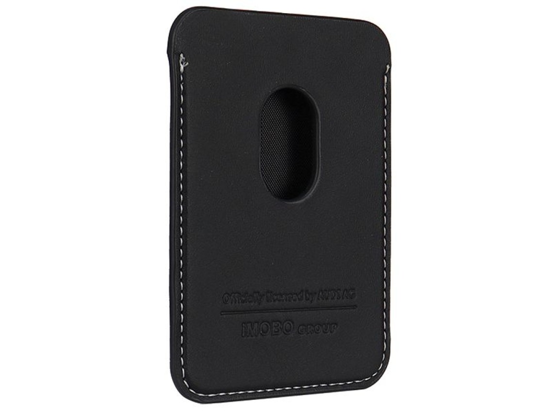 Carteira magnética Audi em couro sintético compatível com MagSafe - preta