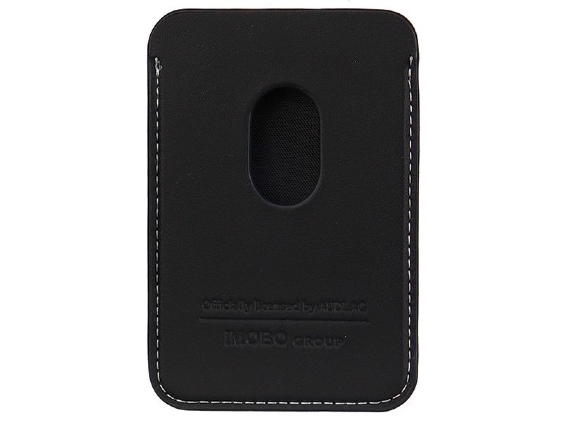 Carteira magnética Audi em couro sintético compatível com MagSafe - preta