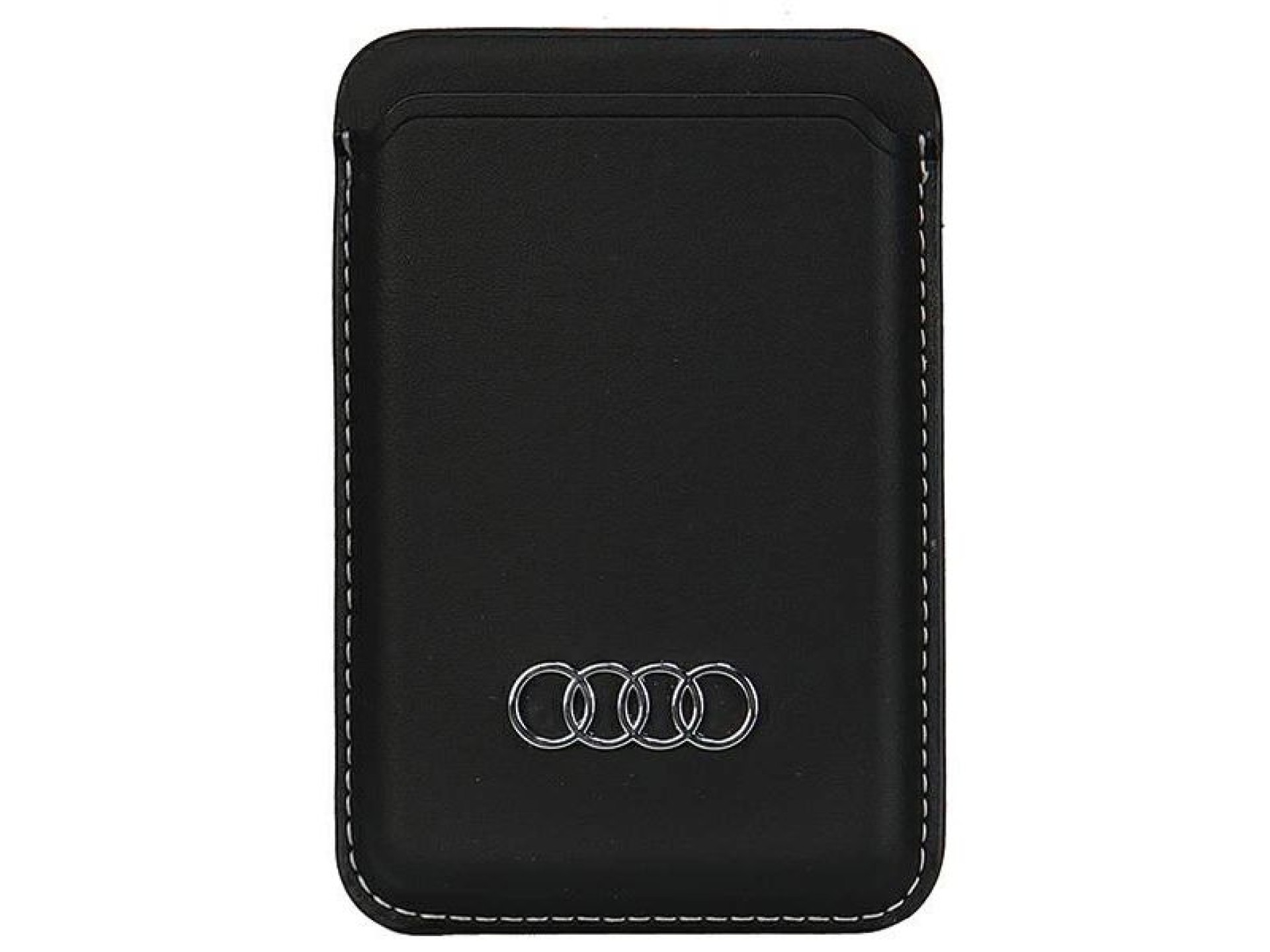 Cartera magnética Audi de piel sintética compatible con MagSafe - negra
