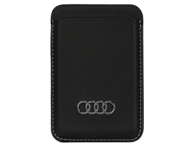 Carteira magnética Audi em couro sintético compatível com MagSafe - preta Carteira magnética Audi em couro sintético compatível com MagSafe - preta