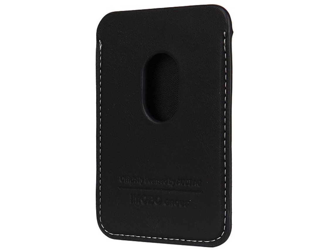 Carteira magnética Audi em couro sintético compatível com MagSafe - preta