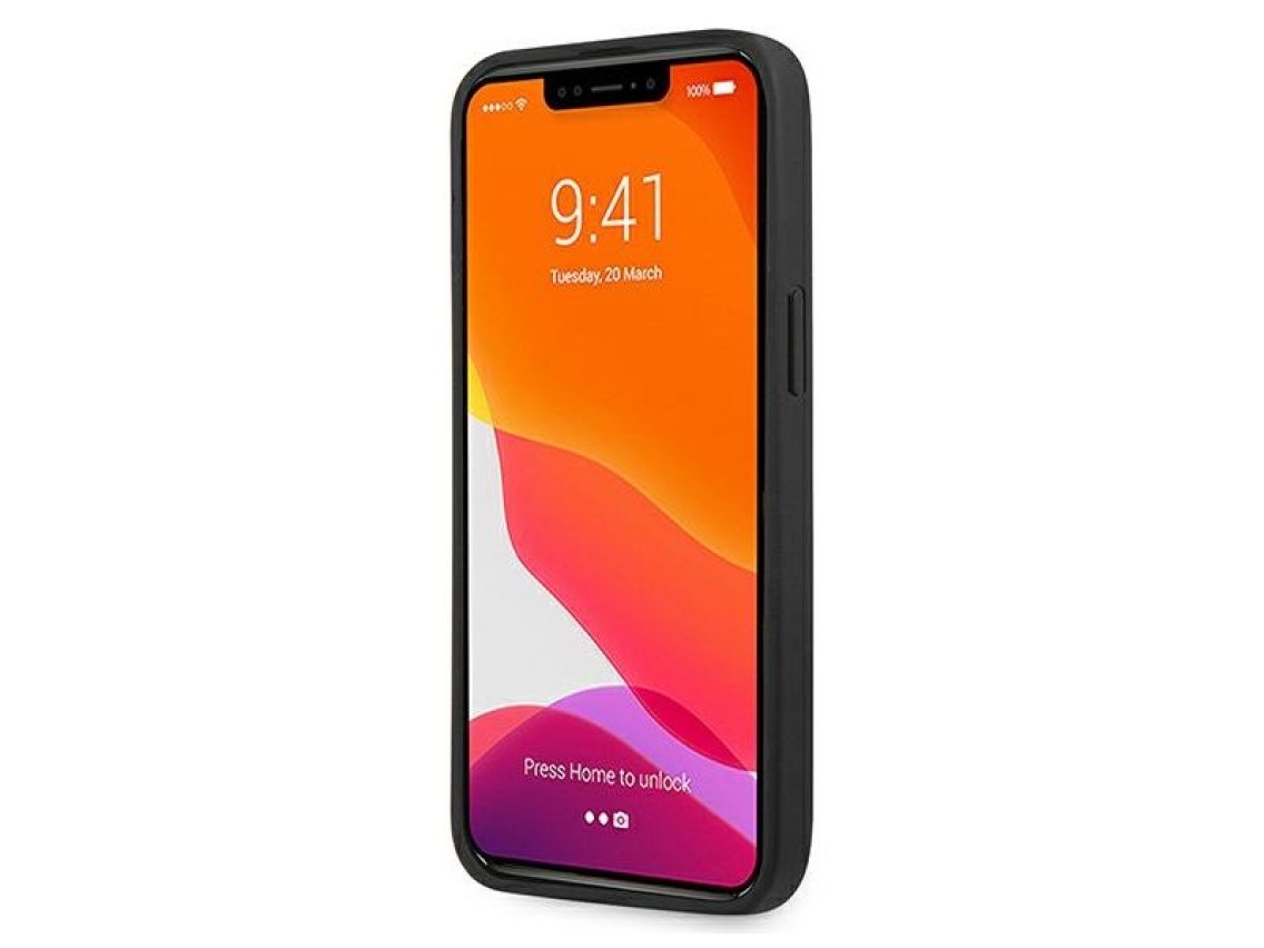 AMG Leather Debossed Lines case for iPhone 13 Pro / iPhone 13 - black