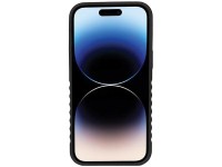 Capa Audi em couro genu�no com MagSafe para iPhone 14 Pro - preta e vermelha