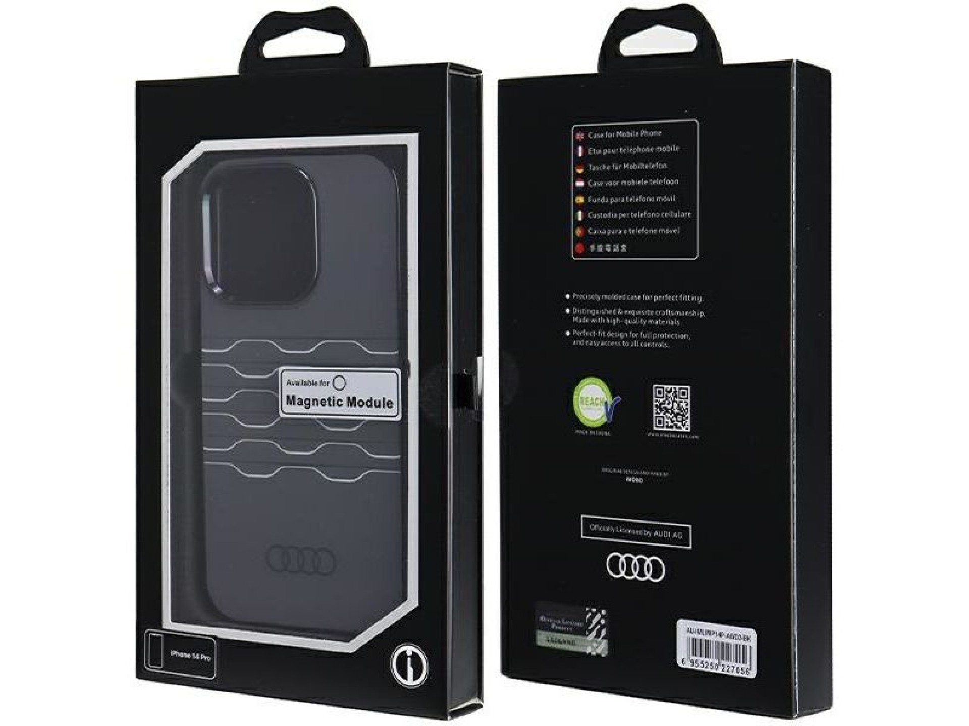 Funda Audi IML MagSafe para iPhone 14 Pro - negra