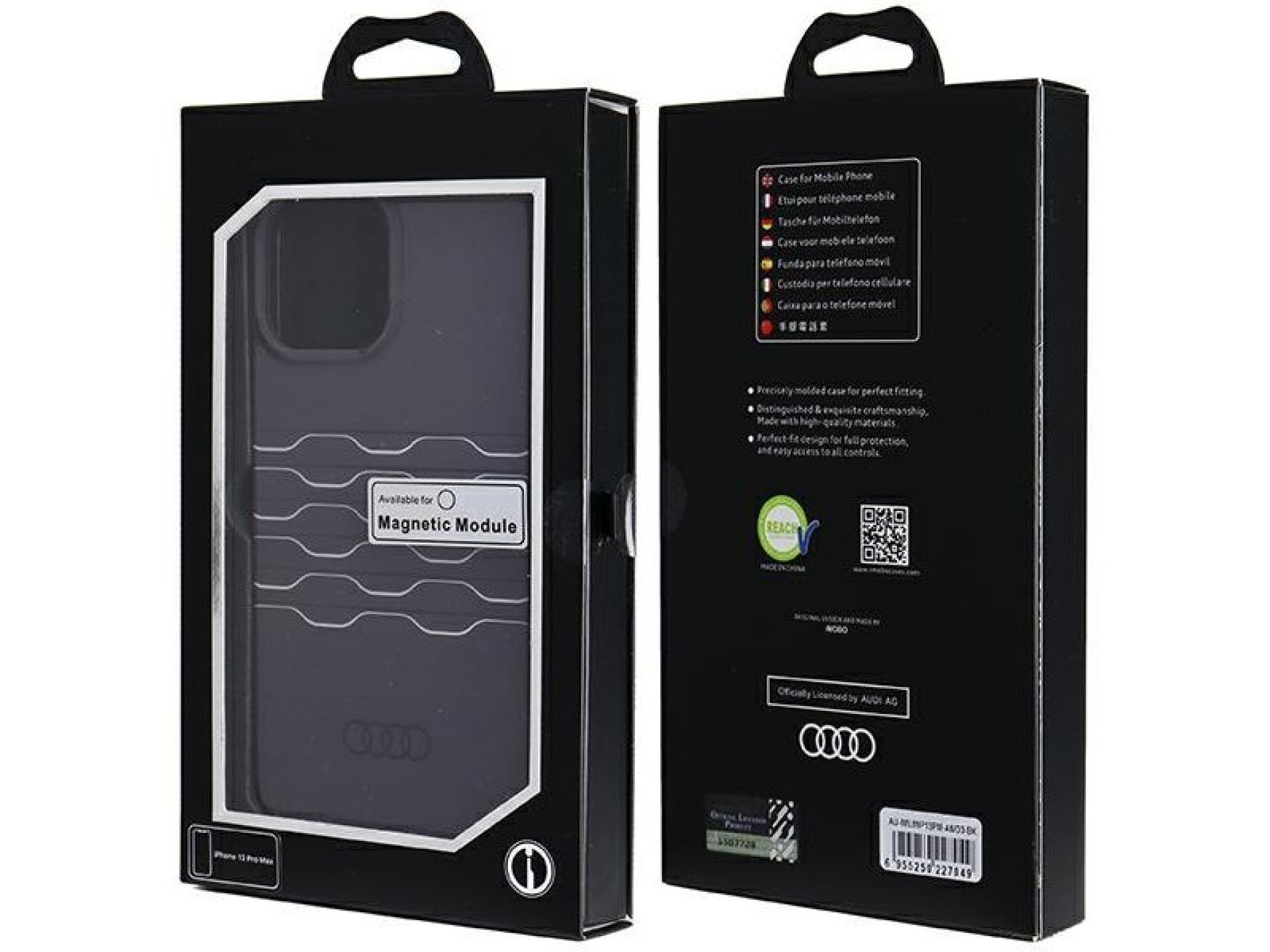 Capa Audi IML MagSafe para iPhone 13 Pro Max - preta