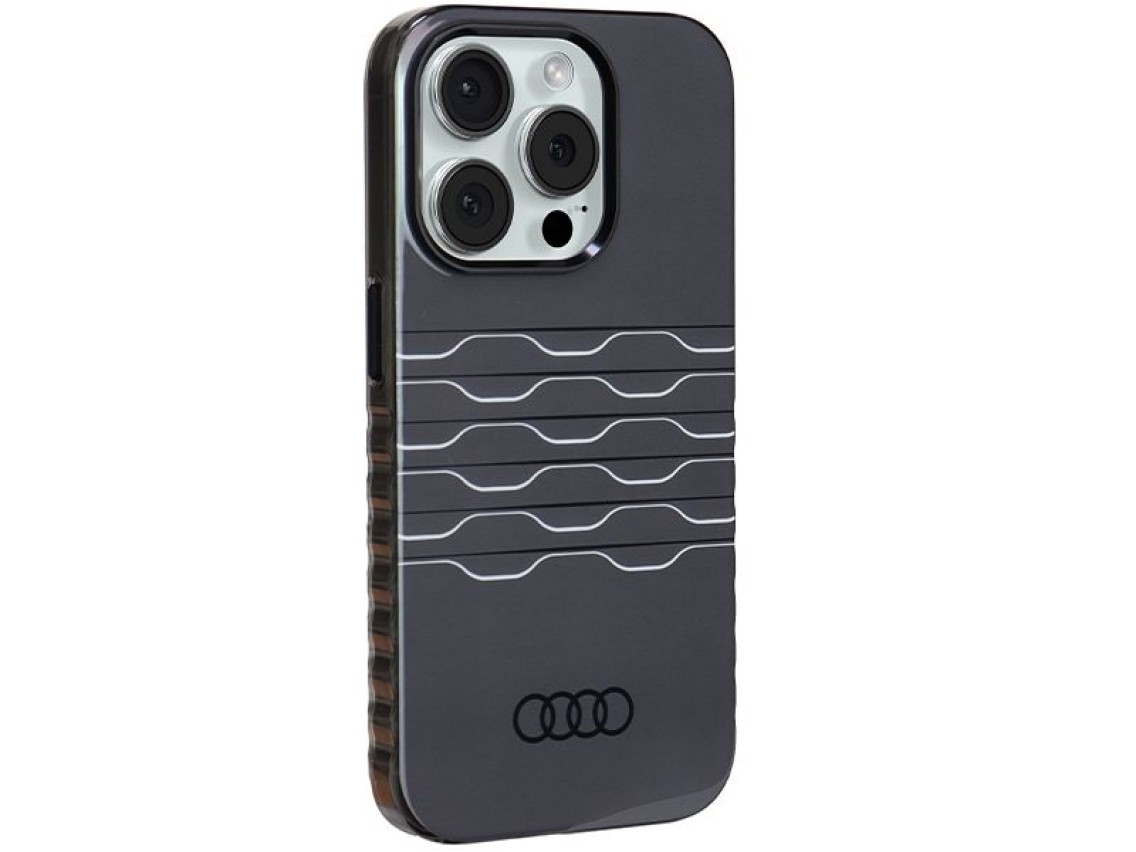 Capa Audi IML MagSafe para iPhone 15 Pro - preta