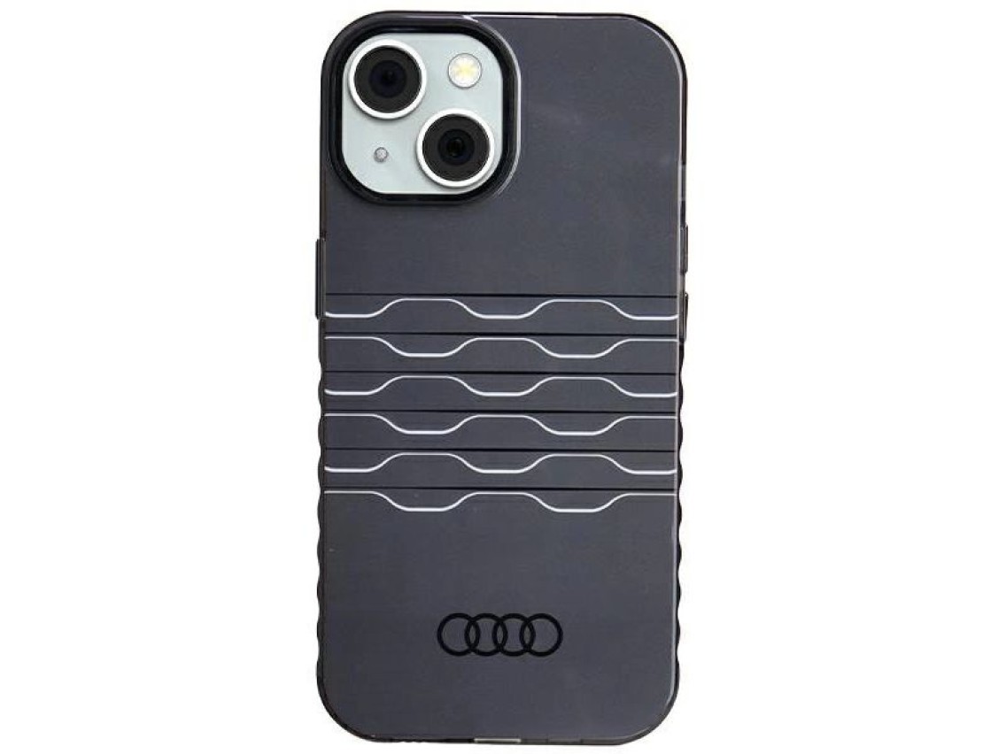 Capa Audi IML MagSafe para iPhone 15/14/13 - preta