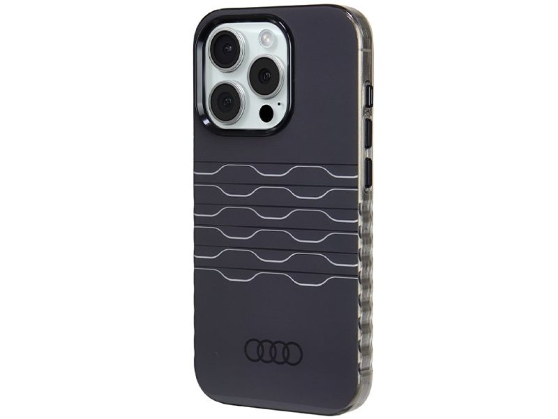 Capa Audi IML MagSafe para iPhone 15 Pro - preta