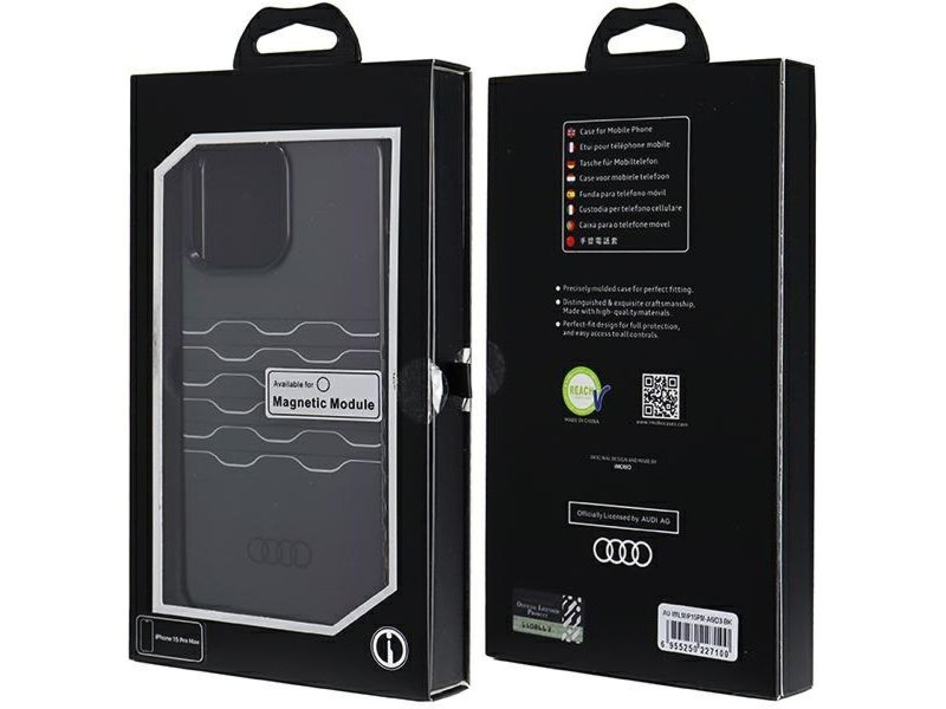 Funda Audi IML MagSafe para iPhone 15 Pro Max - negra