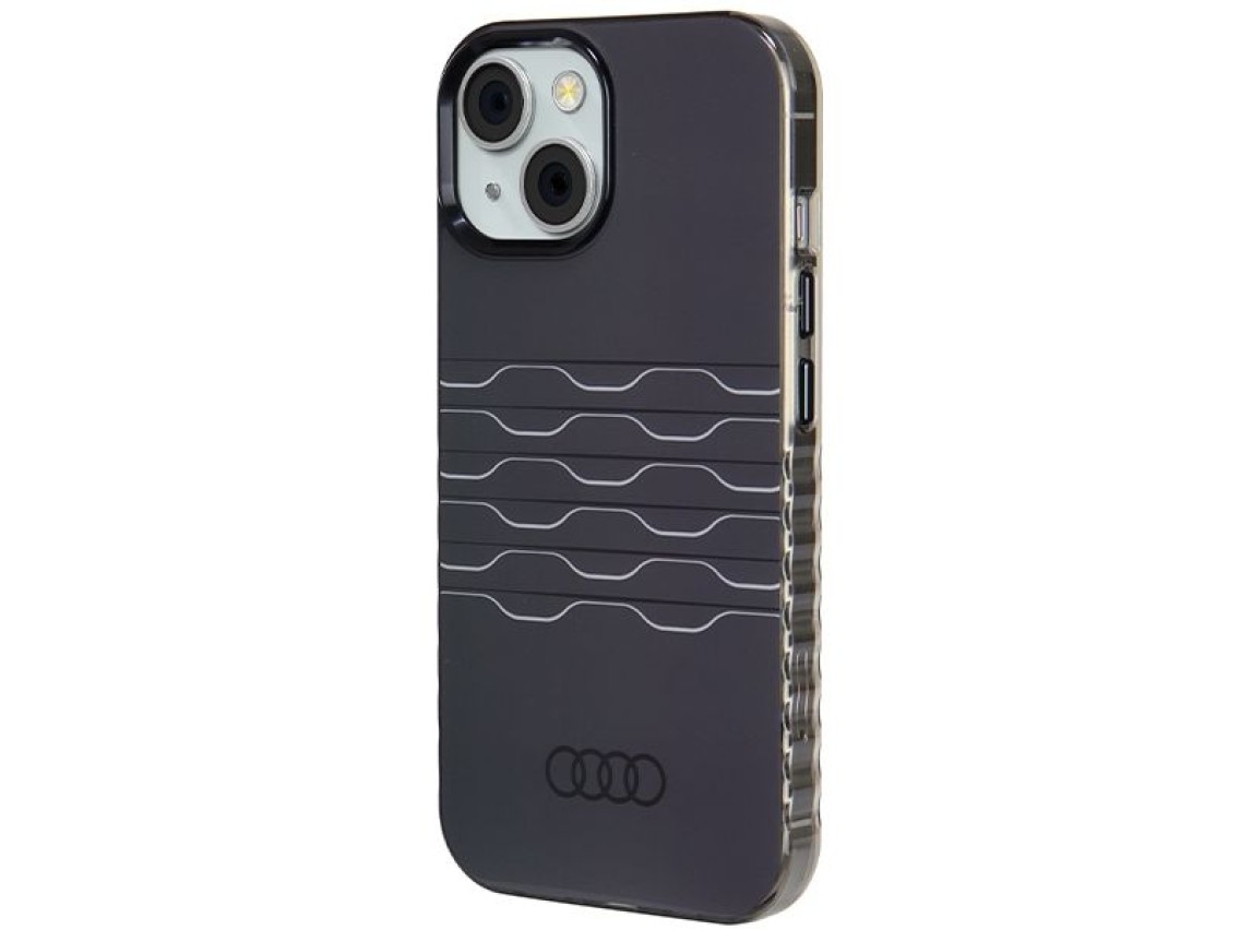 Capa Audi IML MagSafe para iPhone 15/14/13 - preta