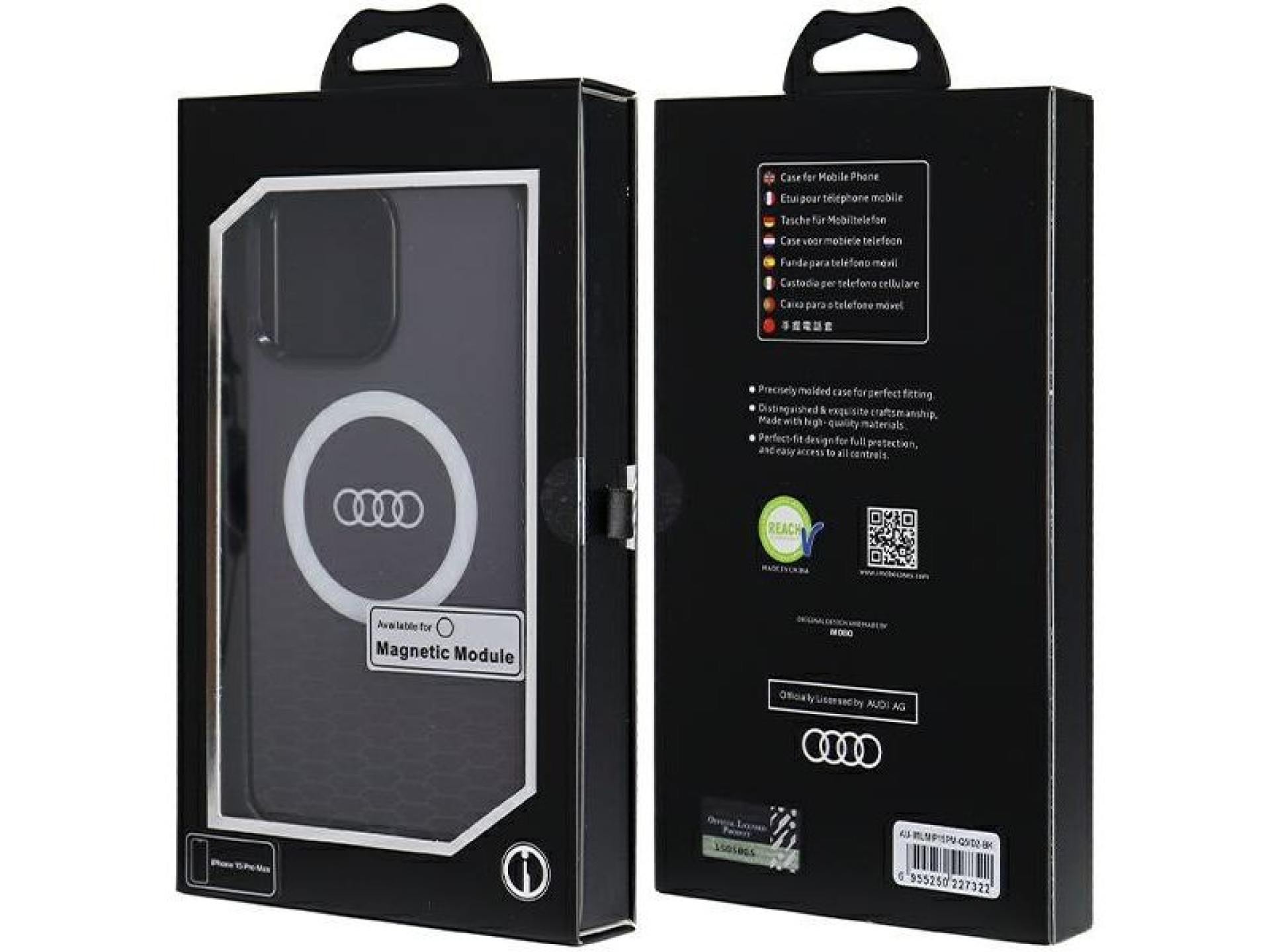 Audi IML Big Logo MagSafe case for iPhone 15 Pro Max - black