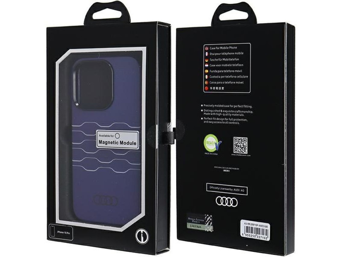 Capa Audi IML MagSafe para iPhone 15 Pro - azul