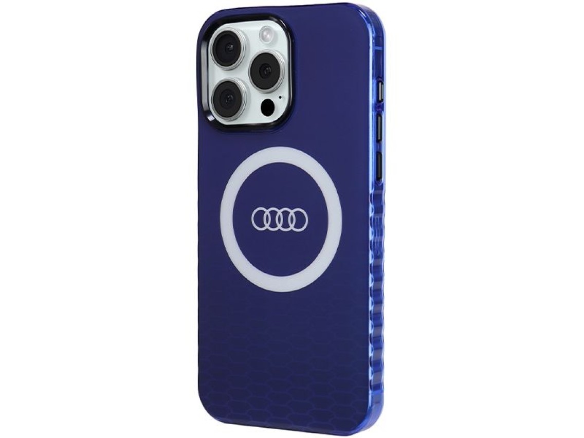 Audi IML Big Logo MagSafe case for iPhone 15 Pro Max - blue