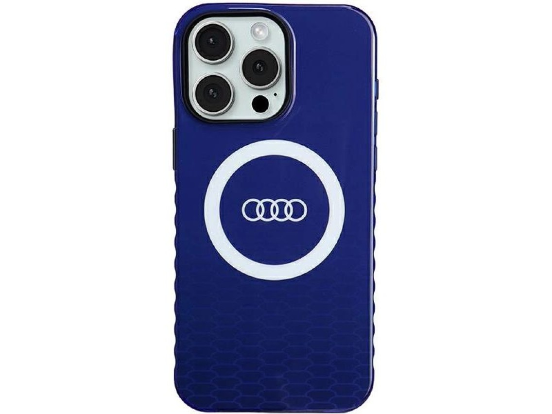 Audi IML Big Logo MagSafe case for iPhone 15 Pro Max - blue