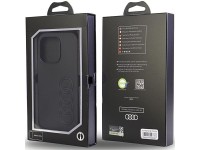 Capa rígida Audi em couro sintético para iPhone 14 Pro 6.1" preta/preta AU-TPUPPCIP14P-TT/D1-BK Capa rígida Audi em couro sintético para iPhone 14 Pro 6.1" preta/preta AU-TPUPPCIP14P-TT/D1-BK
