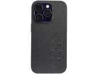 Capa rígida Audi em couro sintético para iPhone 14 Pro 6.1" preta/preta AU-TPUPPCIP14P-TT/D1-BK Capa rígida Audi em couro sintético para iPhone 14 Pro 6.1" preta/preta AU-TPUPPCIP14P-TT/D1-BK