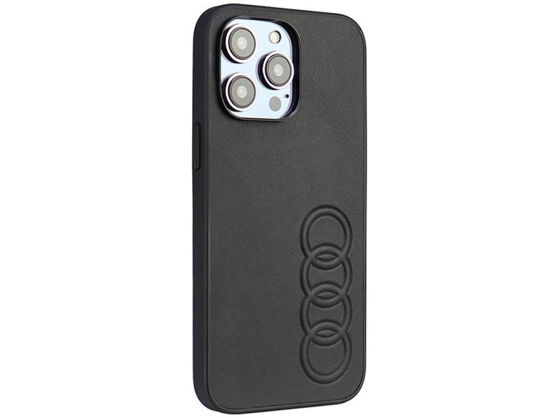 Audi Synthetic Leather iPhone 14 Pro Max 6.7" black/black hardcase AU-TPUPPCIP14PM-TT/D1-BK