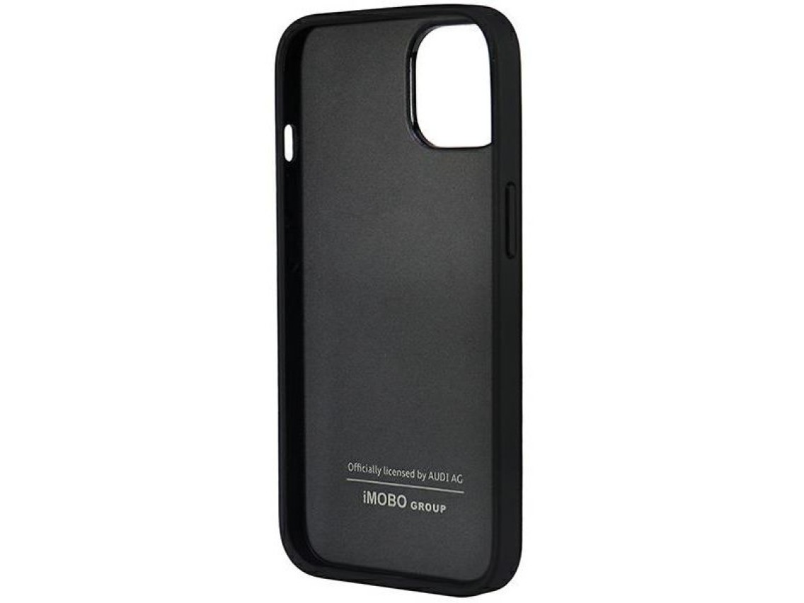 Audi Synthetic Leather iPhone 14 6.1" black/black hardcase AU-TPUPPCIP14-TT/D1-BK