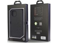 Audi Synthetic Leather iPhone 14 6.1" black/black hardcase AU-TPUPPCIP14-TT/D1-BK Audi Synthetic Leather iPhone 14 6.1" black/black hardcase AU-TPUPPCIP14-TT/D1-BK