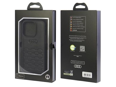 Audi GT Synthetic Leather case for iPhone 15 Pro - black Audi GT Synthetic Leather case for iPhone 15 Pro - black