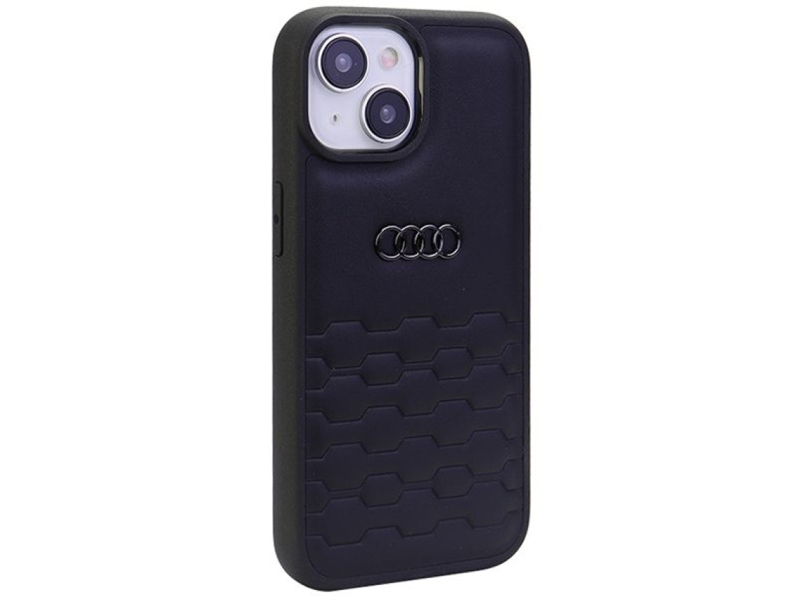 Audi GT Synthetic Leather case for iPhone 15 Plus - black