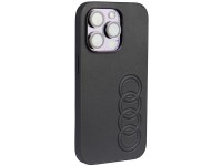 Capa rígida Audi em couro sintético para iPhone 14 Pro 6.1" preta/preta AU-TPUPPCIP14P-TT/D1-BK Capa rígida Audi em couro sintético para iPhone 14 Pro 6.1" preta/preta AU-TPUPPCIP14P-TT/D1-BK