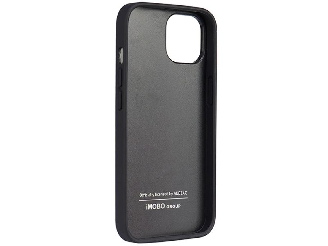 Audi Synthetic Leather iPhone 14 6.1" black/black hardcase AU-TPUPPCIP14-TT/D1-BK