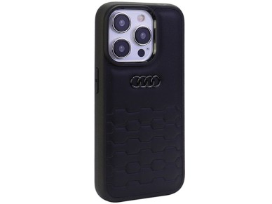 Audi GT Synthetic Leather case for iPhone 15 Pro - black Audi GT Synthetic Leather case for iPhone 15 Pro - black