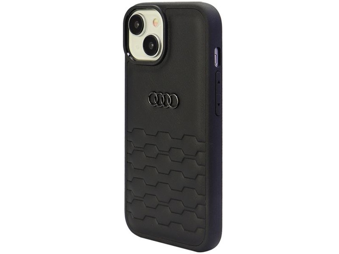 Audi GT Synthetic Leather case for iPhone 15 Plus - black