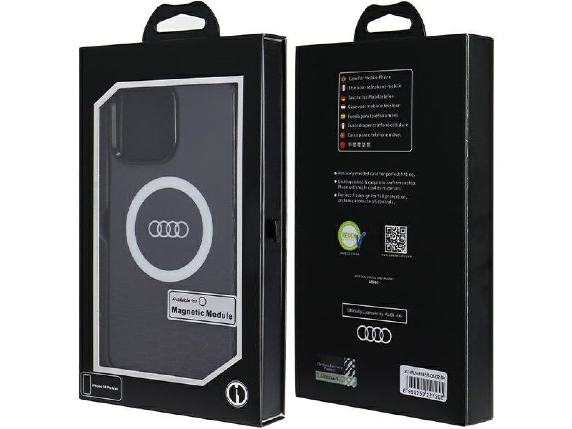 Funda Audi IML Big Logo MagSafe para iPhone 14 Pro Max - negra