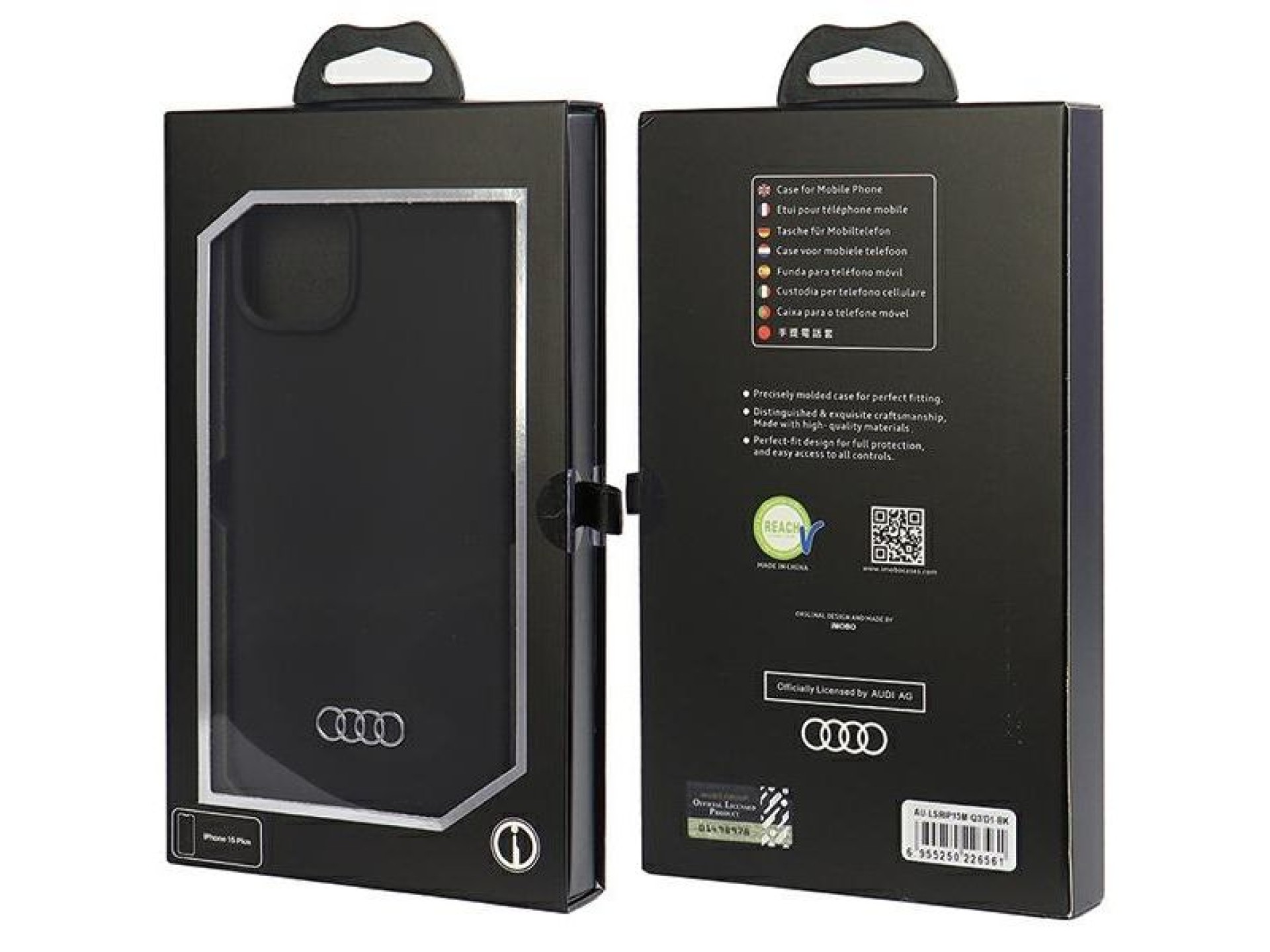 Audi Silicone Case for iPhone 15 Plus - black