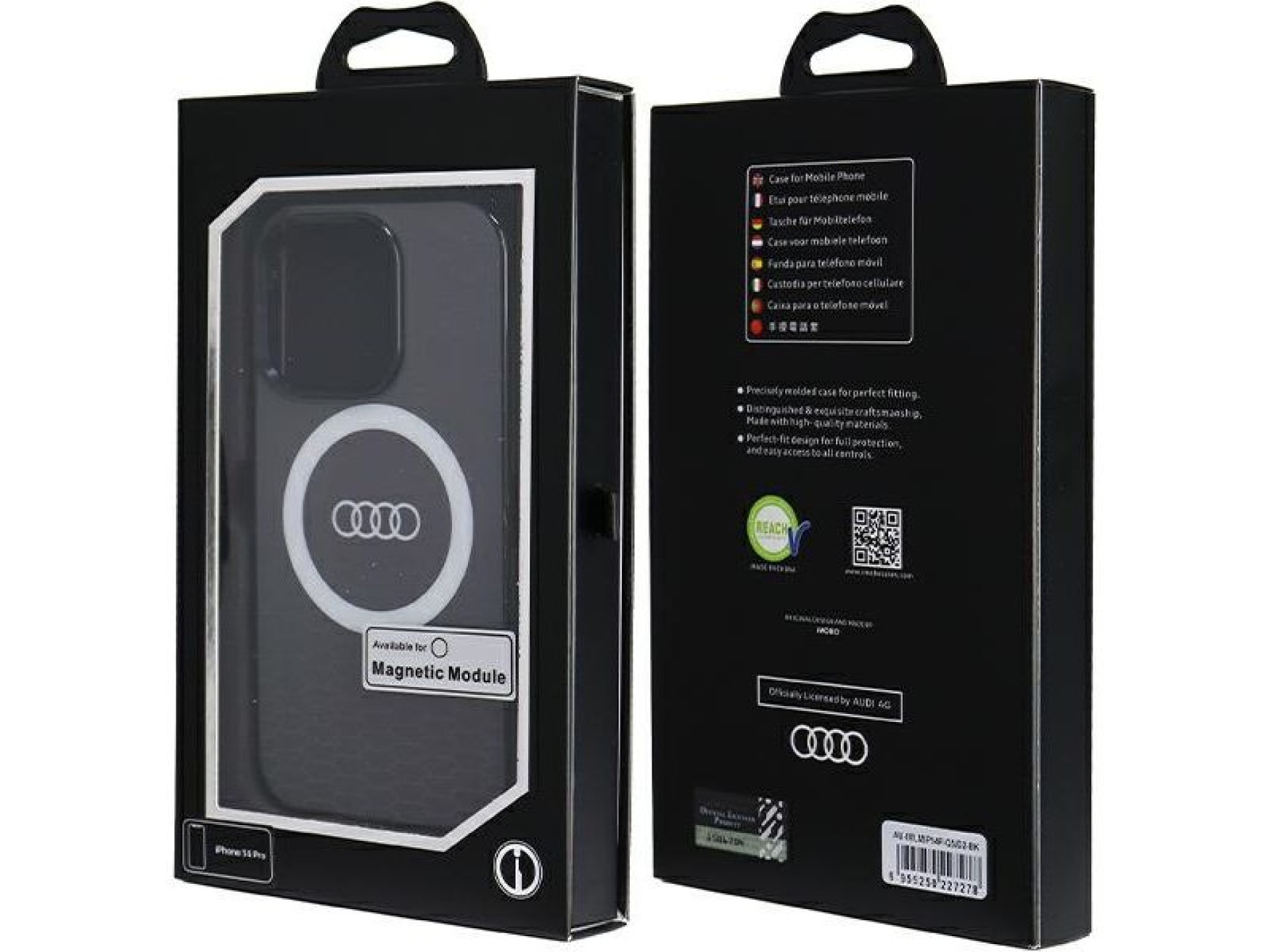 Audi IML Big Logo MagSafe case for iPhone 14 Pro - black
