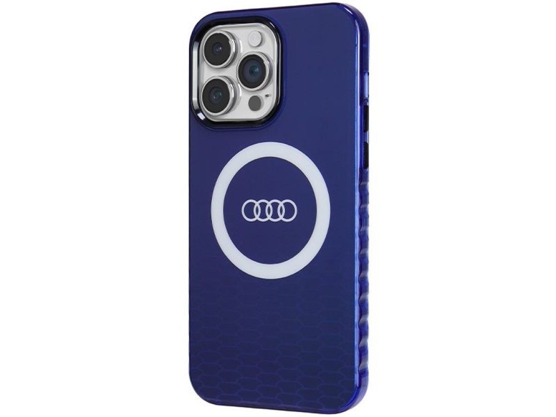 Audi IML Big Logo MagSafe case for iPhone 14 Pro Max - blue