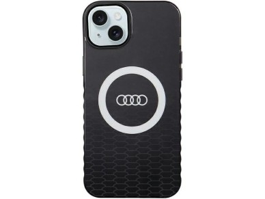 Capa MagSafe Audi IML com logotipo grande para iPhone 15 Plus / 14 Plus - preta
