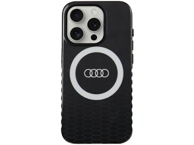 Capa MagSafe Audi IML com logotipo grande para iPhone 15 Pro - preta Capa MagSafe Audi IML com logotipo grande para iPhone 15 Pro - preta