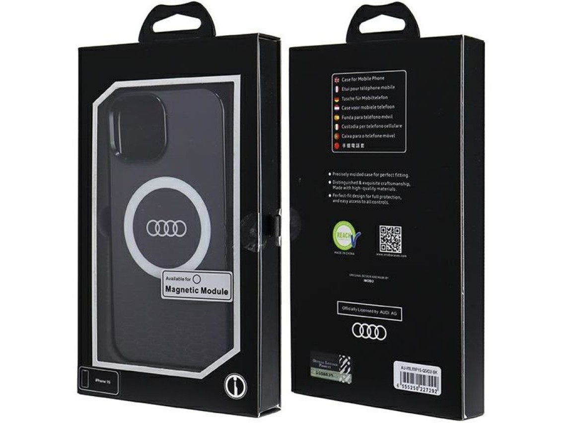 Audi IML Big Logo MagSafe case for iPhone 15 / 14 / 13 - black