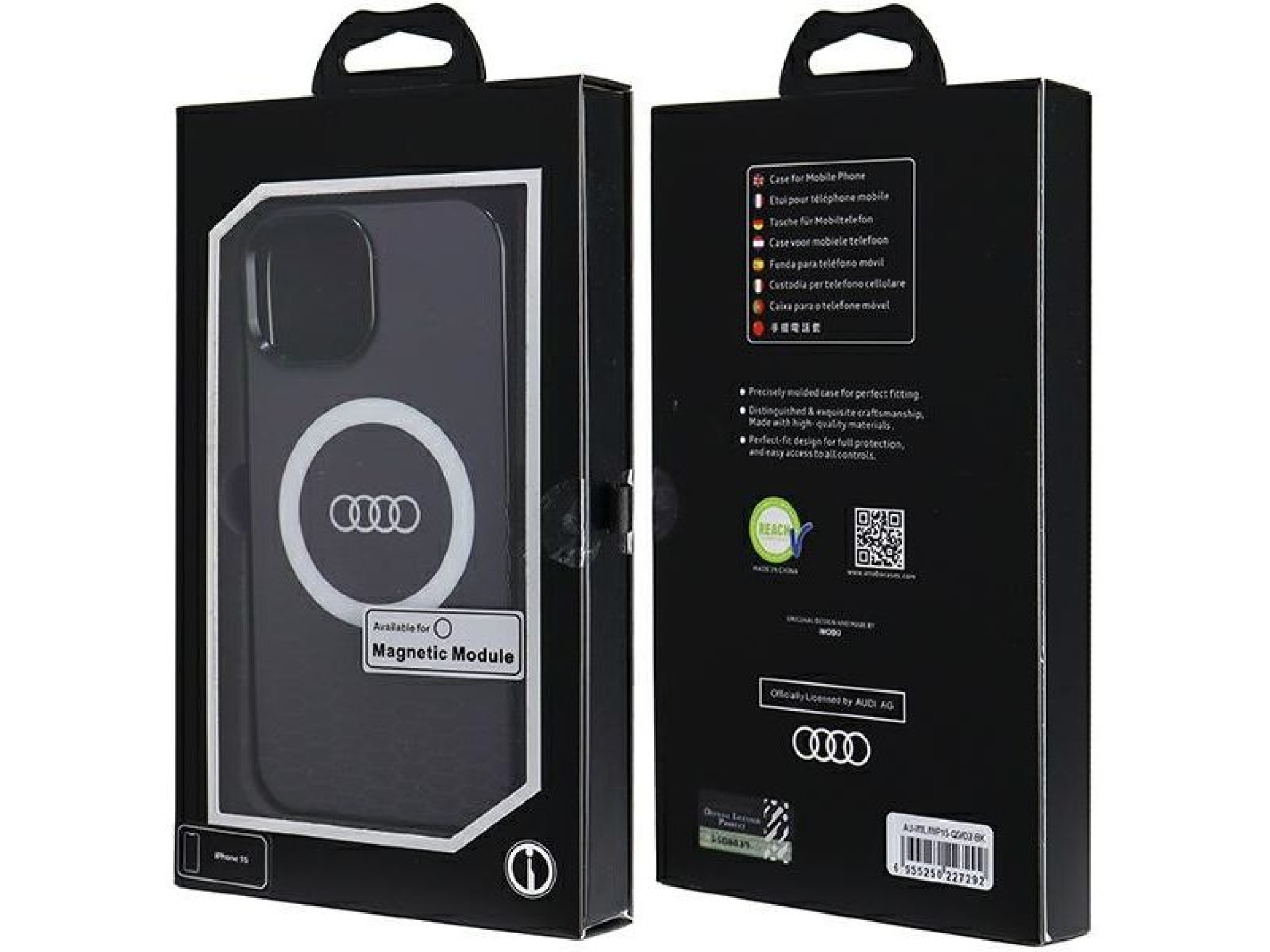 Audi IML Big Logo MagSafe case for iPhone 15 / 14 / 13 - black