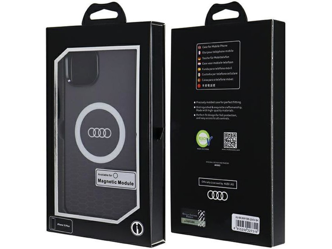 Audi IML Big Logo MagSafe case for iPhone 15 Plus / 14 Plus - black