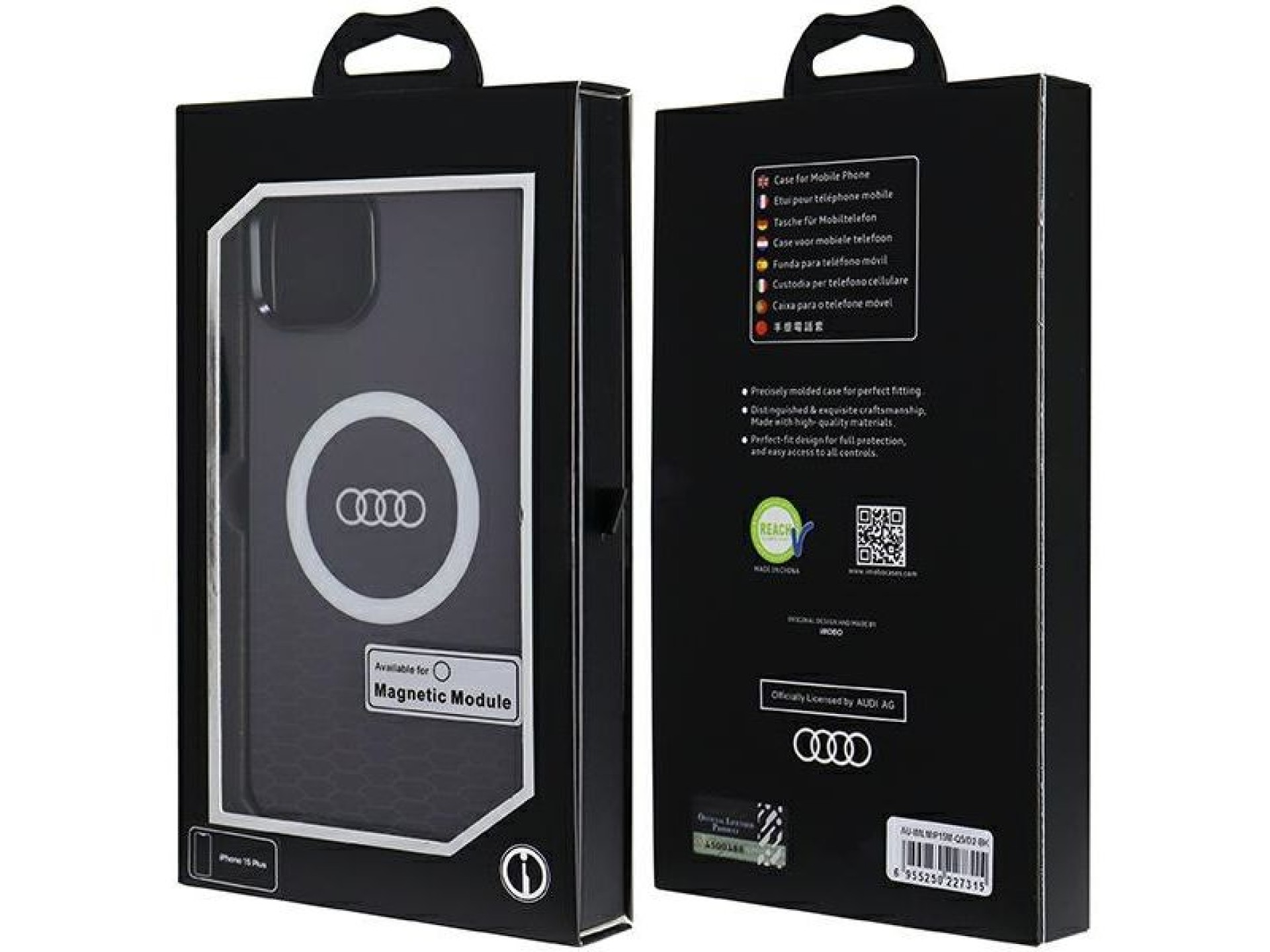 Audi IML Big Logo MagSafe case for iPhone 15 Plus / 14 Plus - black