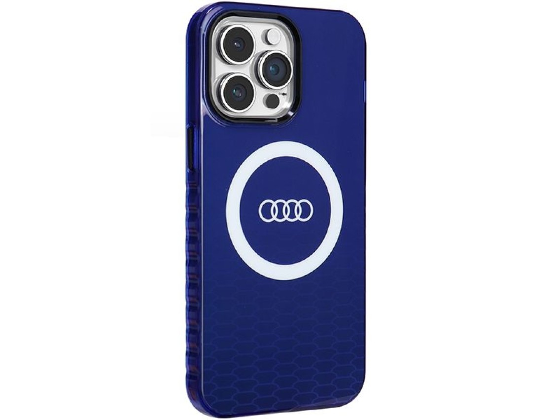 Audi IML Big Logo MagSafe case for iPhone 14 Pro Max - blue