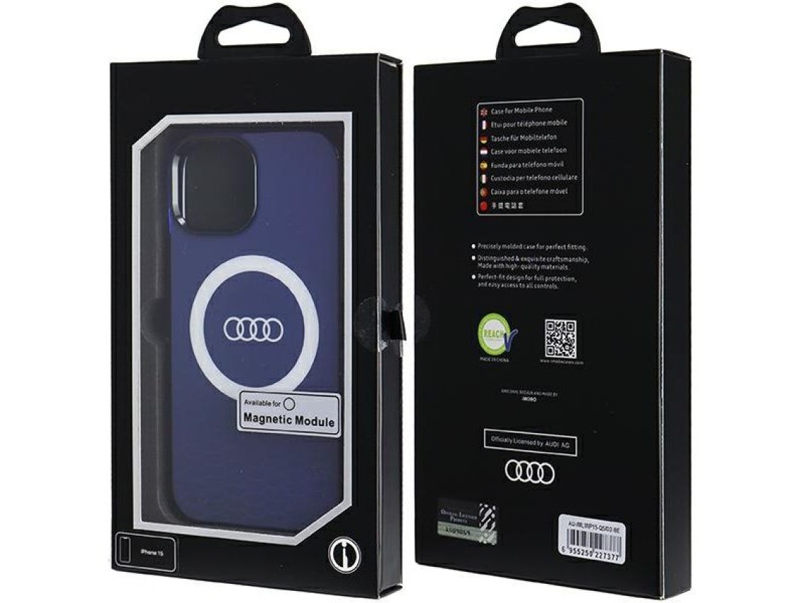 Audi IML Big Logo MagSafe case for iPhone 15 / 14 / 13 - blue