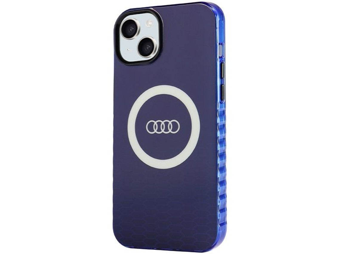 Audi IML Big Logo MagSafe case for iPhone 15 Plus / 14 Plus - blue