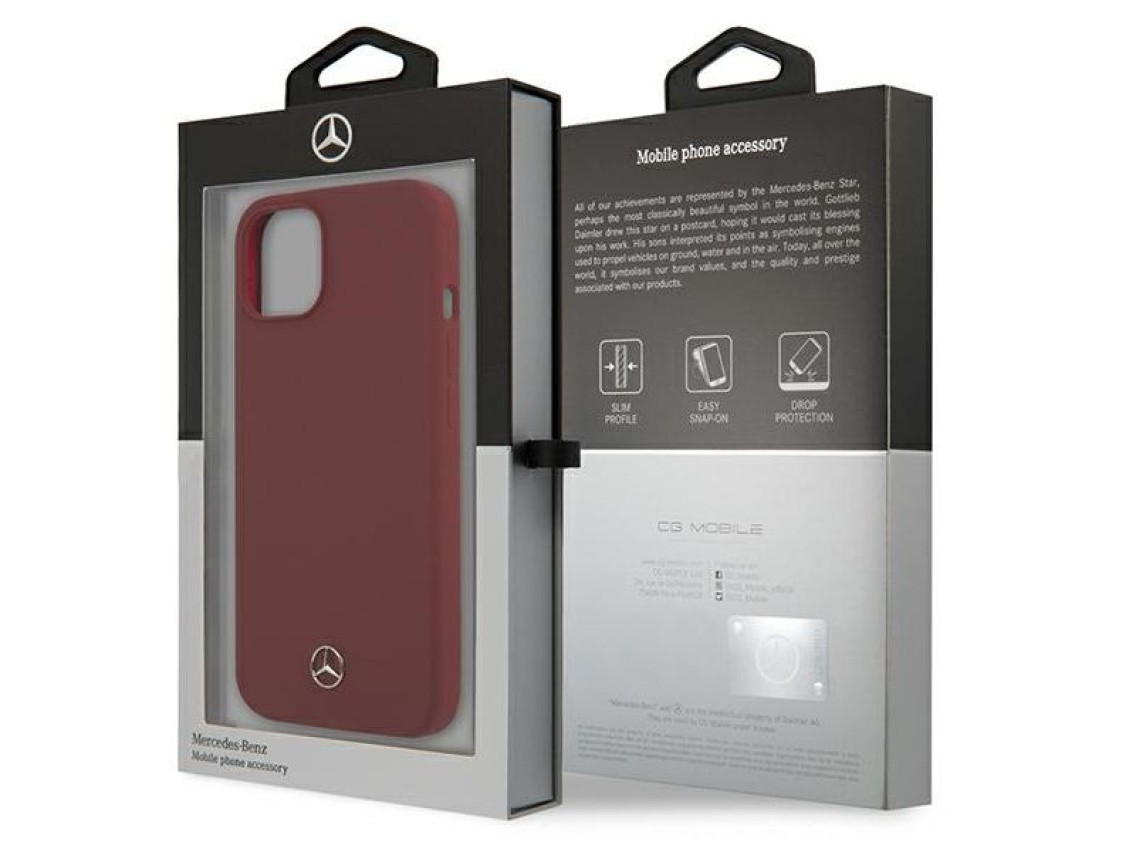Funda de silicona Mercedes Line para iPhone 13 - Roja
