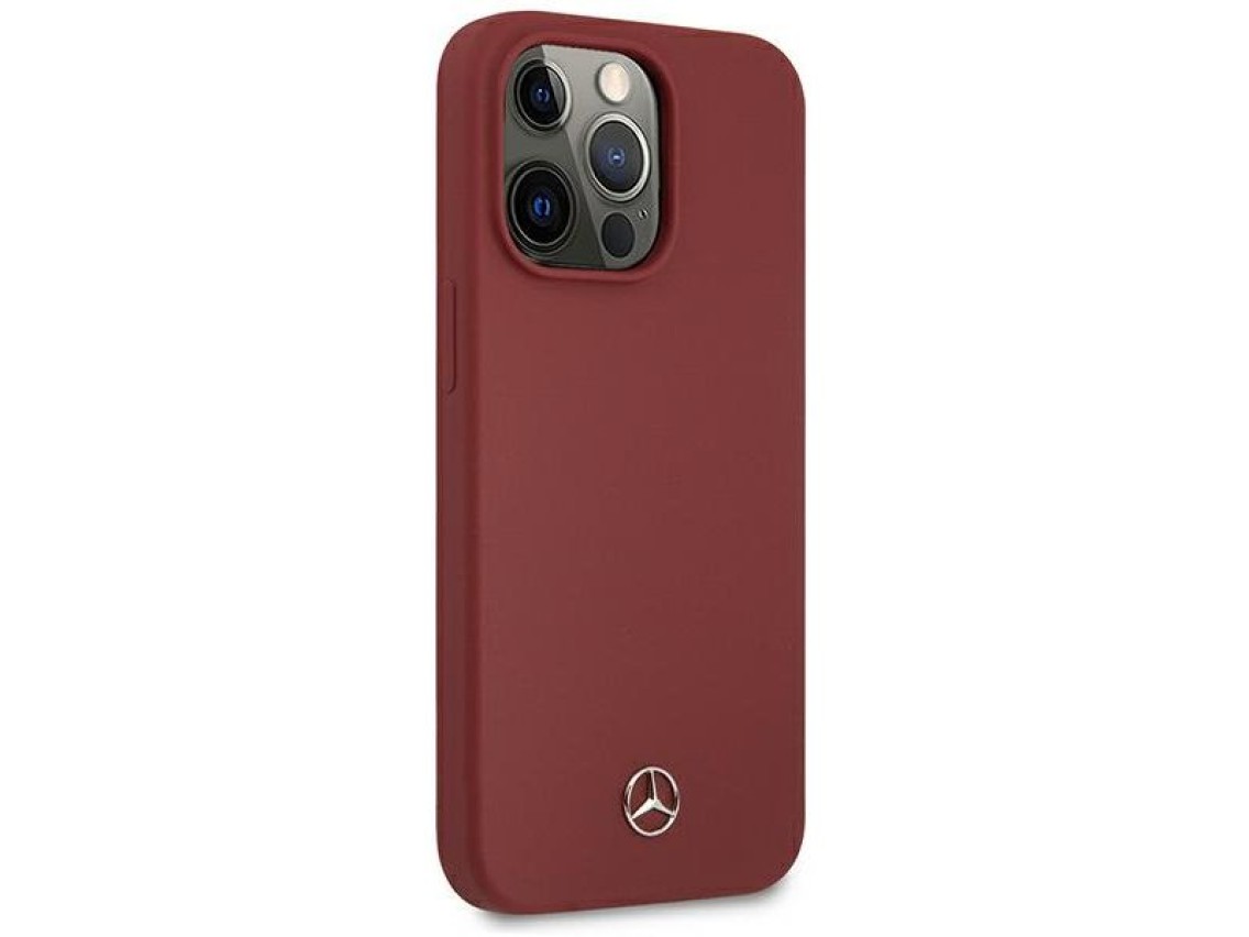 Capa de silicone Mercedes Line para iPhone 13 Pro Max - Vermelha