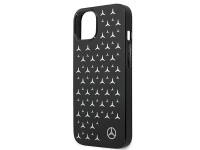 Capa Mercedes com estampa de estrelas prateadas para iPhone 13 mini - Preta Capa Mercedes com estampa de estrelas prateadas para iPhone 13 mini - Preta
